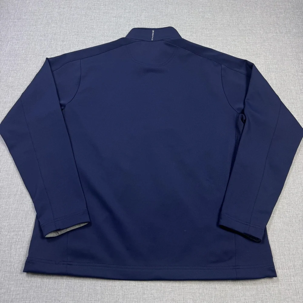Zero Restriction Wheels Up 1/4 Zip Golf Pullover Mens Large Blue Tour Series